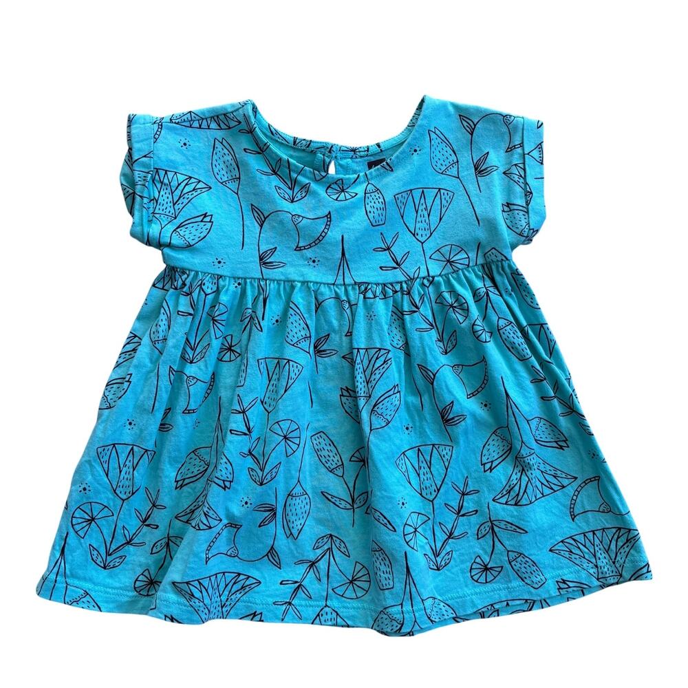 Tea Floral Short Sleeve Dress